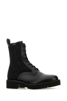 推荐Black Toile Iconographe and leather ankle boots商品