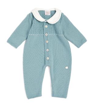 Paz Rodriguez | Knitted Verdi Playsuit (0-12 Months)商品图片,