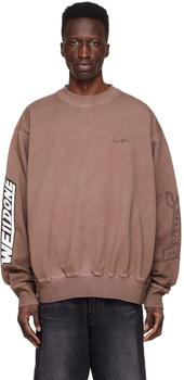we11done卫衣推荐, We11done | Brown Cotton Sweatshirt商品图片 3折