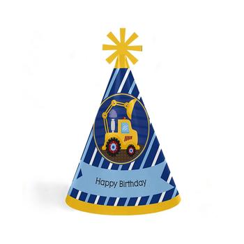 商品Big Dot of Happiness | Construction Truck - Cone Happy Birthday Party Hats for Kids and Adults - Set of 8 (Standard Size),商家Macy's,价格¥102图片