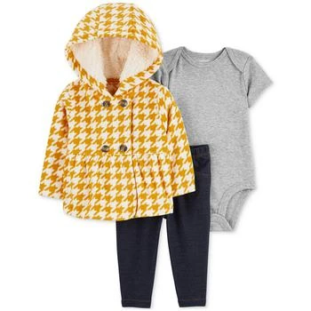 Carter's | Baby Girls Houndstooth Little Cardigan, Bodysuit and Pants, 3 Piece Set 