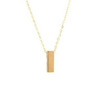 Monary | 14k Yellow Gold Vertical Bar With 16+2" Chain,商家Premium Outlets,价格¥1040