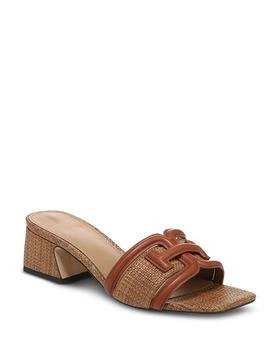 Sam Edelman | Women's Waylon Square Toe Logo Block Heel Sandals 