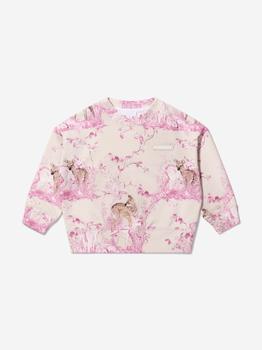 推荐Burberry Pink Girls Cotton Deer Print Sweatshirt商品