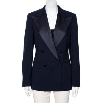 推荐Ralph Lauren Purple Label Navy Blue Wool Double Breasted Tuxedo Jacket M商品
