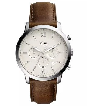 Fossil | Men's Neutra Chronograph Brown Leather Strap Watch 44mm,商家Macy's,价格¥939