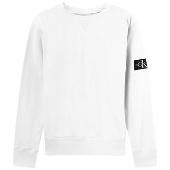 ck卫衣, Calvin Klein | Calvin Klein Monogram Sleeve Badge Crew Sweat - White商品图片 