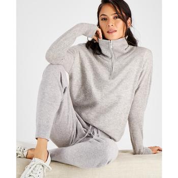 推荐Women's 100% Cashmere Mock-Neck Sweater, Created for Macy's商品