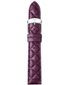 商品Michele | Michele 18mm Violet Quilted Leather Strap with Buckle MS18AA370535,商家WatchMaxx,价格¥983图片