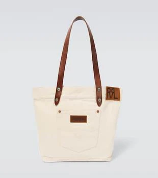 推荐Olsen leather-trimmed tote bag商品