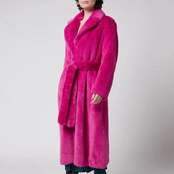 推荐Stand Studio Women's Faux Fur Koba Juliet Long Coat - Hot Pink商品