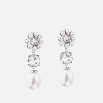 商品shrimps | Shrimps Terry Silver-Tone, Faux Pearl and Crystal Earrings,商家Coggles,价格¥442图片