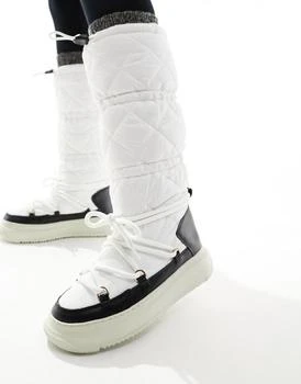 推荐Pajar high leg quilted snow boots in white商品