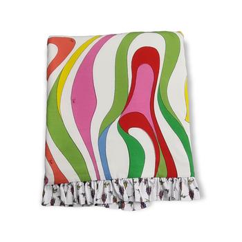 商品EMILIO PUCCI | Emilio Pucci Junior Marmo Printed Ruffled Trim Blanket,商家Cettire,价格¥1758图片