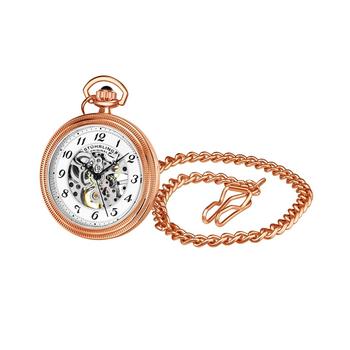 推荐Men's Rose Gold Stainless Steel Chain Pocket Watch 48mm商品