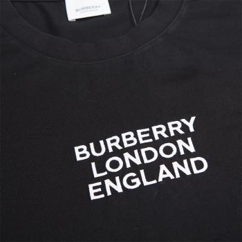 推荐Burberry 博柏利 女士黑色棉质T恤 8021175商品