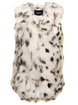 FRAME | Animalier Black and White Short Fur Vest Frame Pellicce Woman商品图片,7.5折
