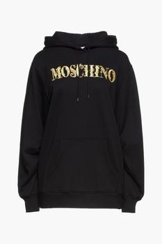Moschino | Metallic embroidered French cotton-terry hoodie商品图片,2.5折