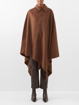 推荐Faiz double-faced wool-blend poncho商品