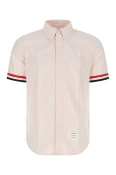推荐Thom Browne Striped Short-Sleeved Buttoned Shirt商品