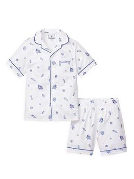 推荐Little Kid's & Kid's 2-Piece Suffolk Seashells Classic Shirt & Shorts Set商品