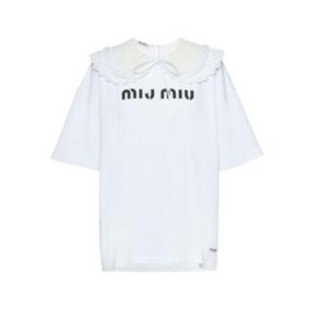 推荐MIU MIU 白色女士T恤 MJN237-1XE0-F0009商品