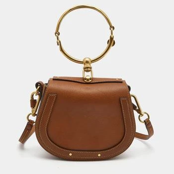 推荐Chloe Brown Leather and Suede Small Nile Bracelet Crossbody Bag商品