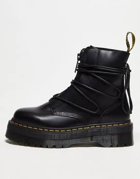 推荐Dr Martens Jarrick ii lace up boots in black smooth leather商品