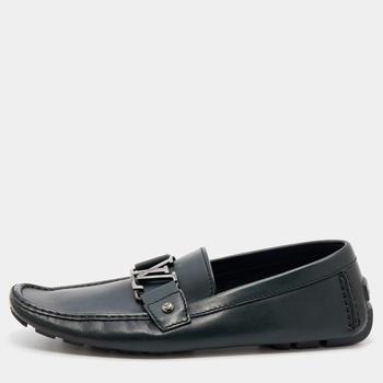 路易威登男鞋价格, [二手商品] Louis Vuitton | Louis Vuitton Dark Green Leather Monte Carlo Slip On Loafers Size 41.5商品图片 8.8折, 满1件减$100, 满减