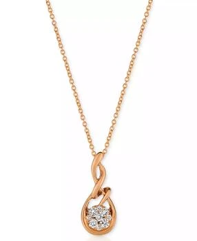 Le Vian | Vanilla Diamond Cluster 20" Pendant Necklace (1/6 ct. t.w.) in 14k Rose Gold,商家Macy's,价格¥14961