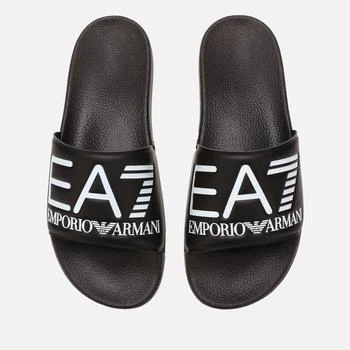 推荐EMPORIO ARMANI EA7 SEA WORLD SLIDE SANDALS - BLACK商品