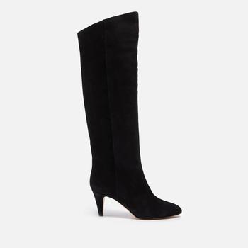 女士Isabel Marant, Isabel Marant | Isabel Marant Women's Lispa Suede Knee High Heeled Boots - Faded Black商品图片 额外7折, 额外七折