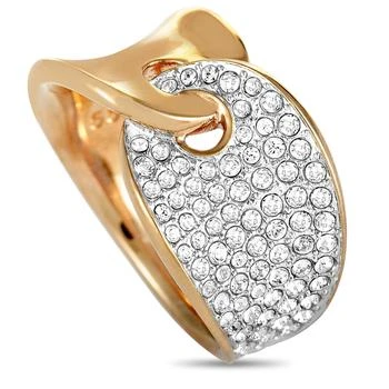 Swarovski | Swarovski Guardian Stainless Steel Rose Gold-Plated and Crystal Interlocking Band Ring,商家Premium Outlets,价格¥453