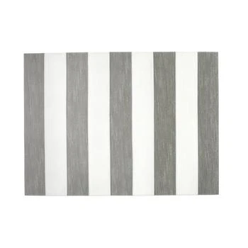 VIETRI | Reversible Placemats Gray/White Striped Rectangular Placemat,商家Premium Outlets,价格¥123