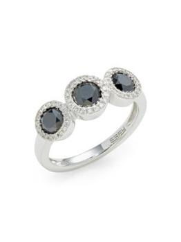 Effy | 14K White Gold & Diamond Ring商品图片,3折