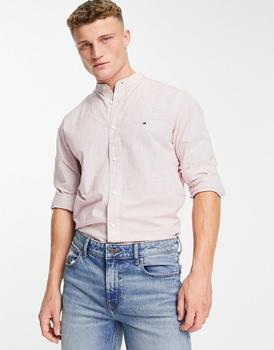 推荐Tommy Hilfiger ripstop seersucker shirt in red and white商品