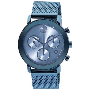 Movado | Movado Bold Evolution Chronograph Quartz Blue Dial Mens Watch 3600759商品图片,3.6折