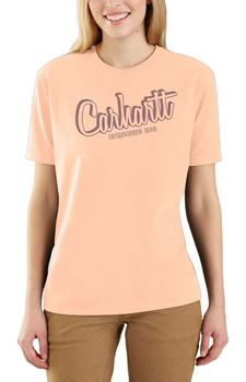 商品Carhartt Womens | (104688) Loose Fit HW S/S Carhartt Graphic T-Shirt - Cantaloupe Heather,商家MLTD.com,价格¥40图片