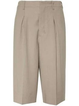 AMI | Taupe Brown Tailored Knee Shorts 