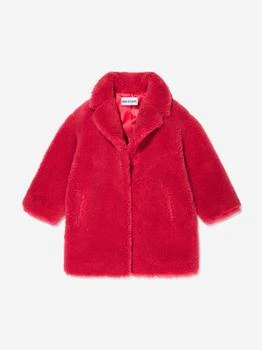 Girls Faux Fur Camille Cocoon Mini Coat