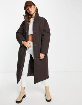 商品ASOS | ASOS DESIGN oversized maxi puffer jacket in brown,商家ASOS,价格¥358图片