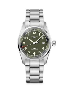 Longines | Spirit Green Stainless Steel Watch, 40mm商品图片,独家减免邮费