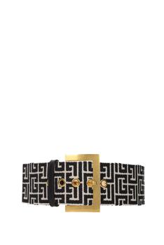 Balmain是什么牌子, Balmain | High-waist belts Fabric Black商品图片 6.5折