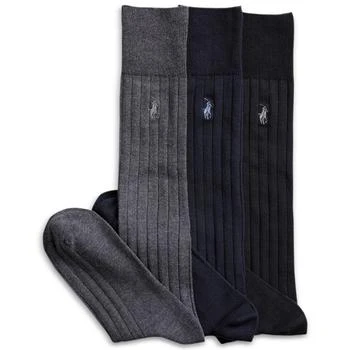 Ralph Lauren | 3 Pack Over the Calf Dress Men's Socks,商家Macy's,价格¥147