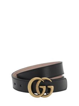 Gucci | 2.5cm Logo Leather Belt,商家LUISAVIAROMA,价格¥2166