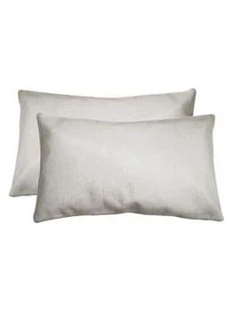 Natural | 2-Pack Rectangular Cowhide Pillow Set,商家Saks OFF 5TH,价格¥1035