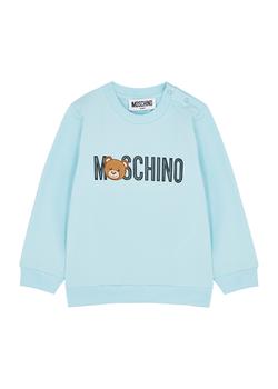推荐KIDS Light blue logo stretch-cotton sweatshirt商品