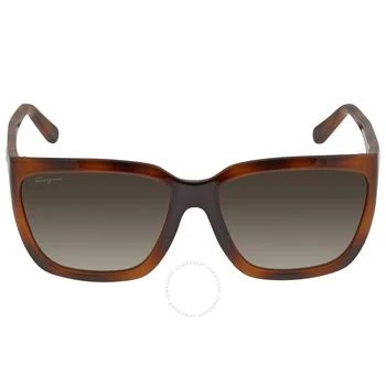 Salvatore Ferragamo | Grey Rectangular Ladies Sunglasses SF1018S 214 59 2.3折, 满$200减$10, 满减