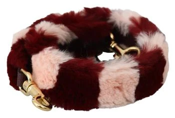 Dolce & Gabbana | Dolce & Gabbana Pink Red Lapin Fur Accessory Shoulder Strap,商家SEYMAYKA,价格¥2058