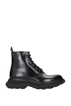 Alexander McQueen | Ankle Boot Leather Black商品图片,3.8折